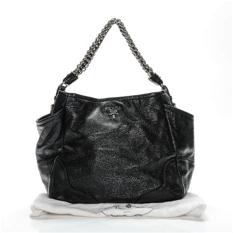 prada lux shoulder bag chain cervo nero|Prada Cervo Lux Chain Shoulder Bag .